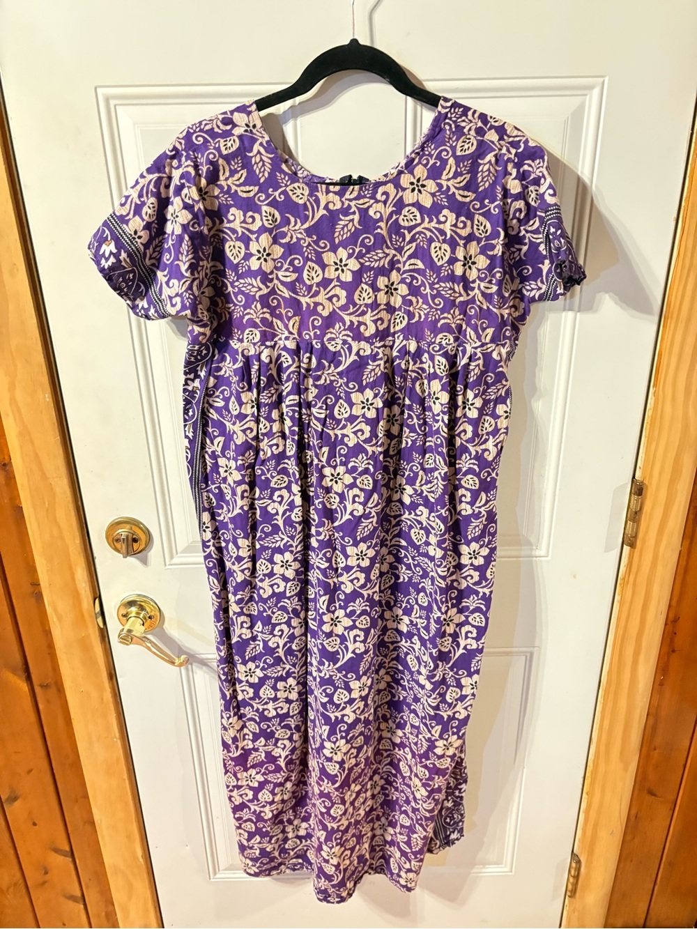 Homemade Purple & White Design Dress XLarge